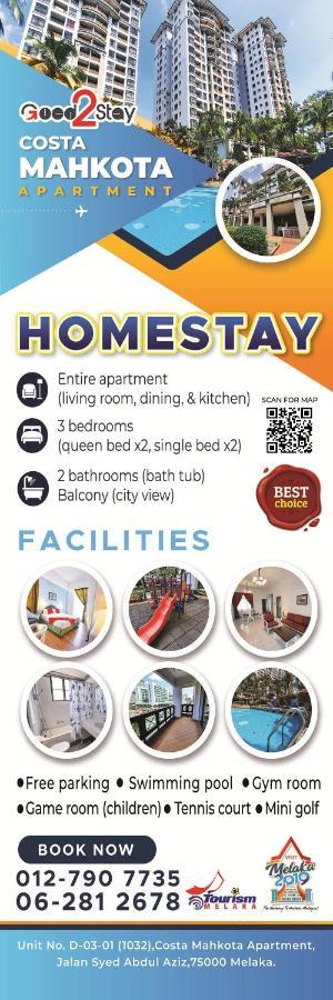 Good2Stay Apartment 6-8Pax L 3R2B L 2 Parking L Coway Water L Unifi I Swimming Pool Malacca Extérieur photo